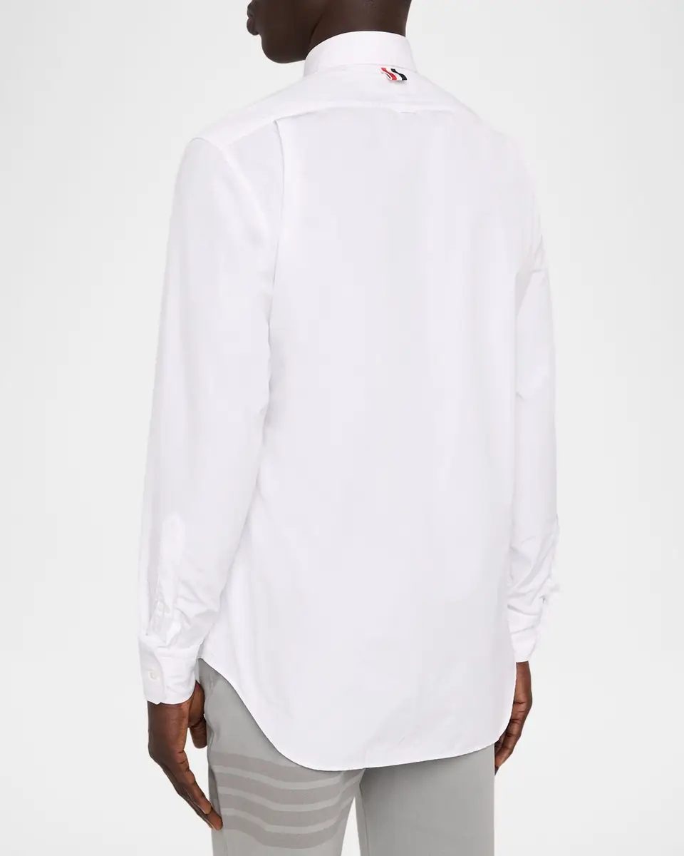 Thom Browne Men's Classic Fit Poplin Button-Down Shirt | Thumbnail 3