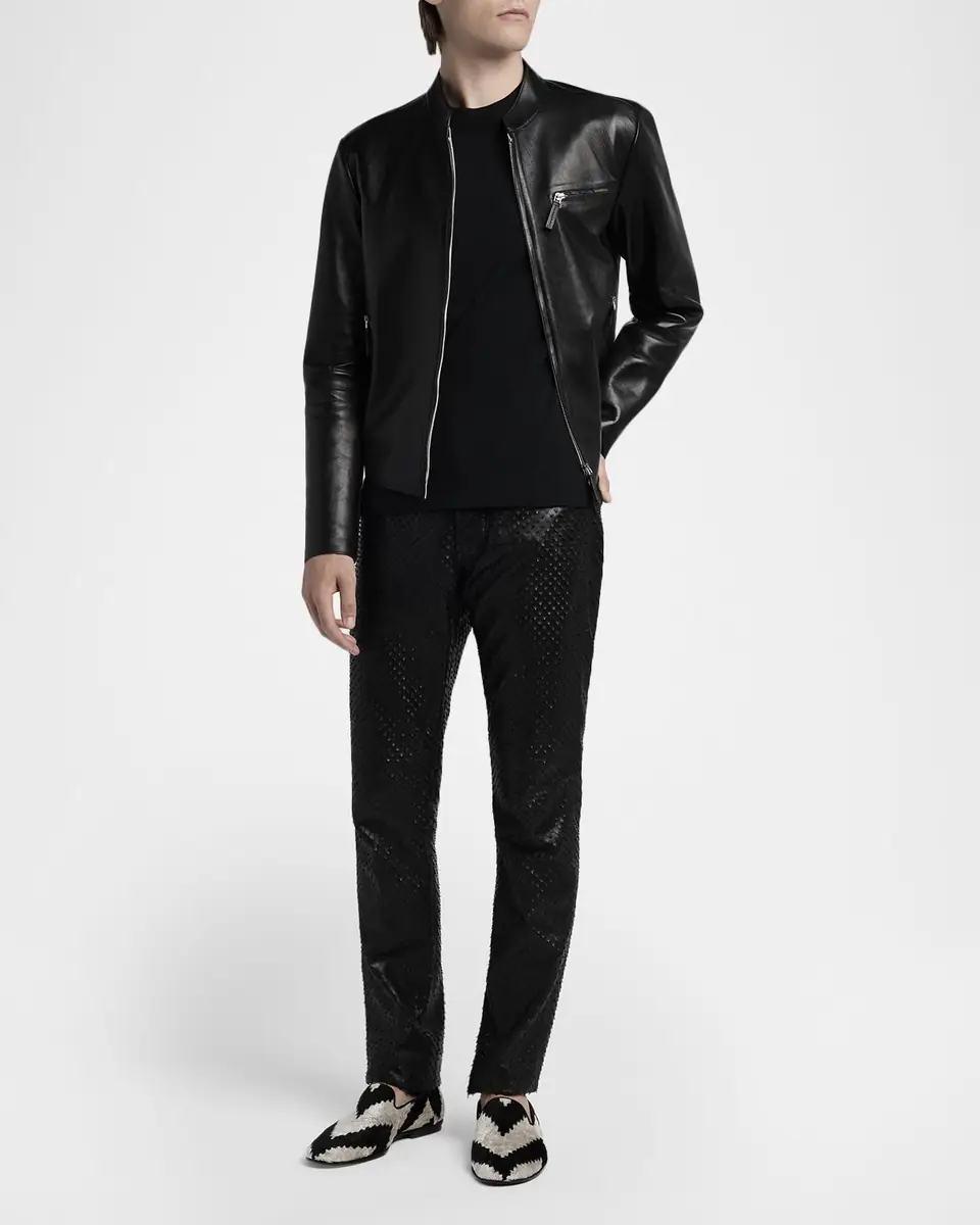 TOM FORD Men's Perforated Ribbed T-Shirt | Thumbnail 5
