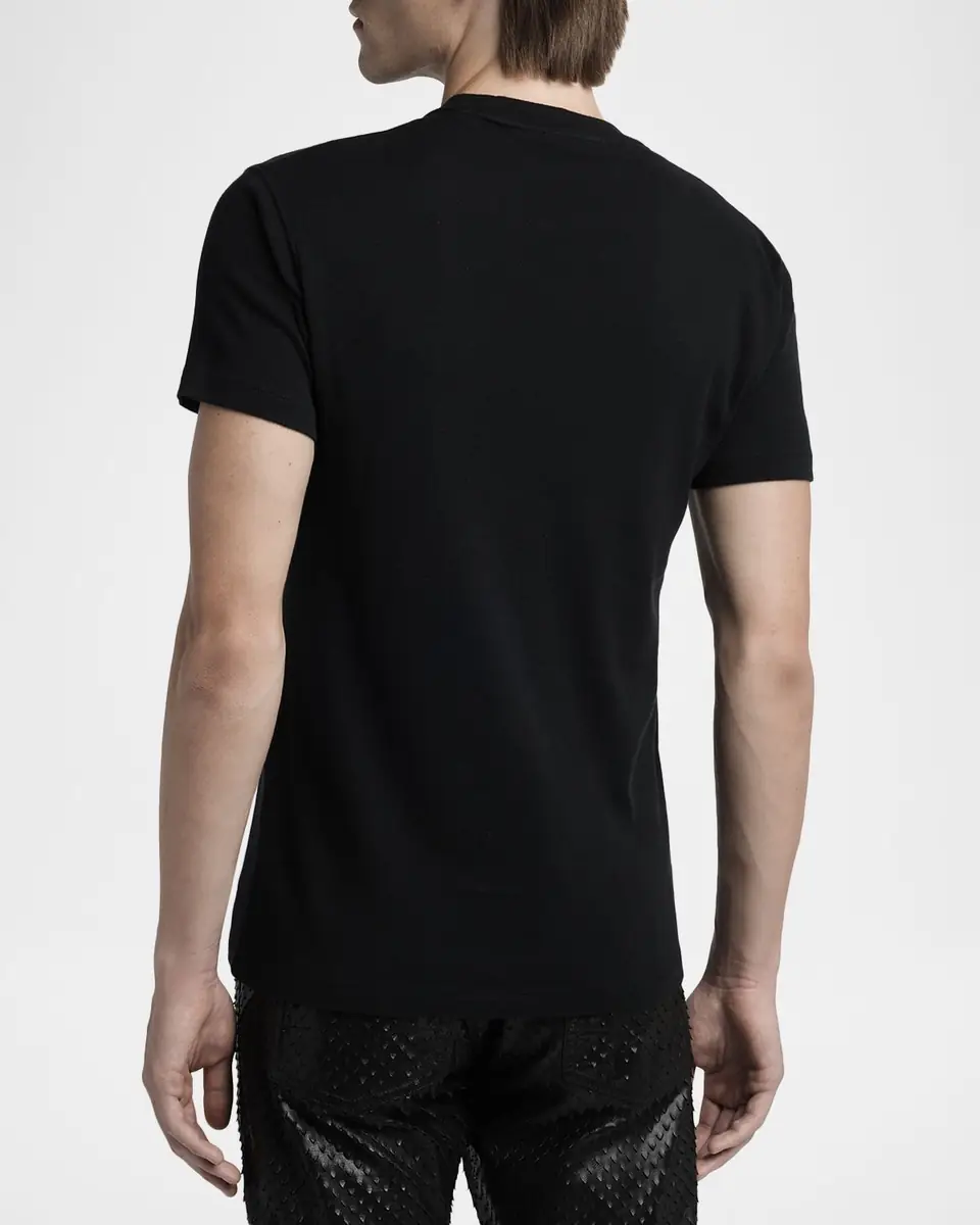 TOM FORD Men's Perforated Ribbed T-Shirt | Thumbnail 6