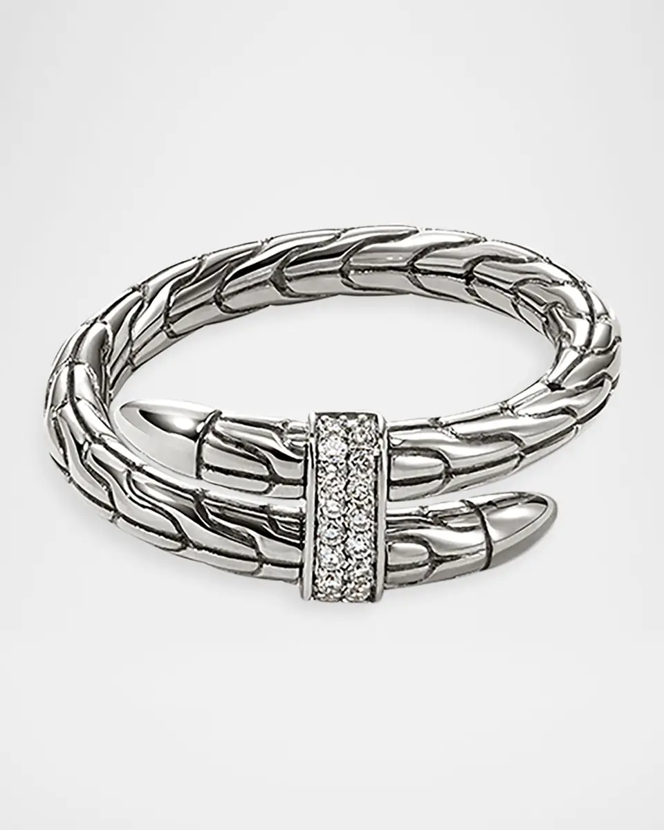 John Hardy Sterling Silver Diamond Pave Spear Ring | Thumbnail 4 John Hardy Sterling Silver Diamond Pave Spear Ring | Thumbnail 4