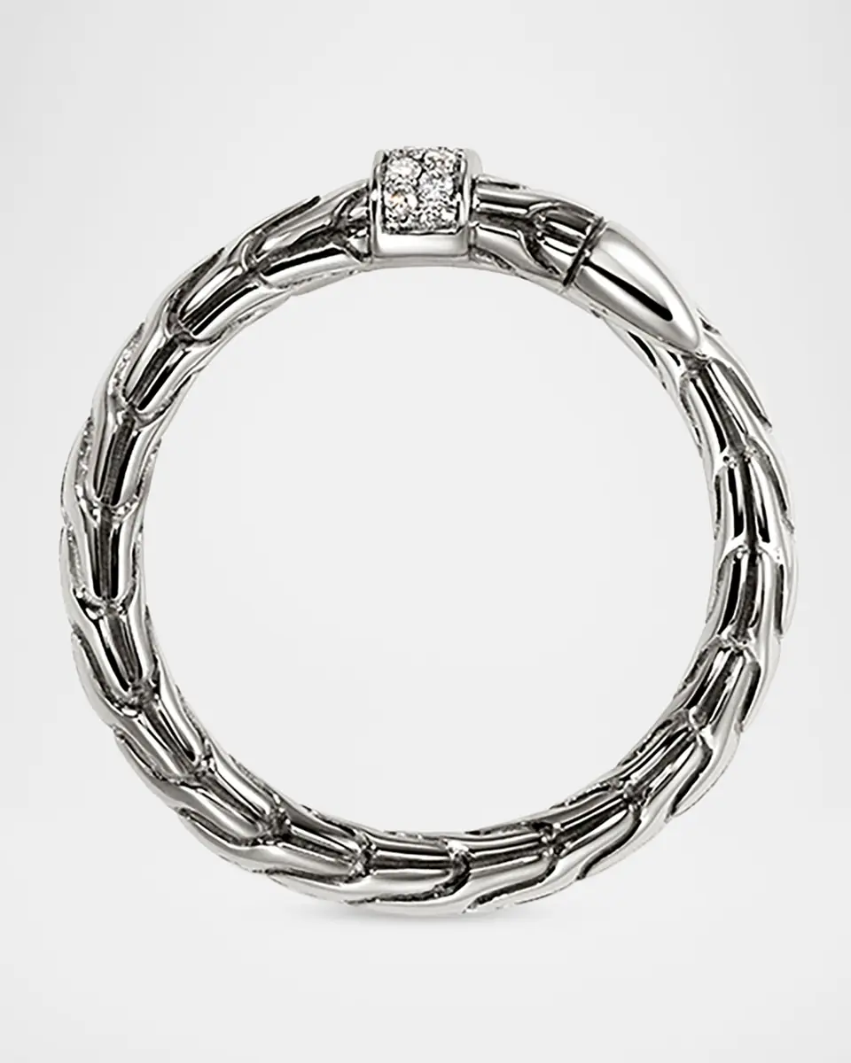 John Hardy Sterling Silver Diamond Pave Spear Ring | Thumbnail 5 John Hardy Sterling Silver Diamond Pave Spear Ring | Thumbnail 5