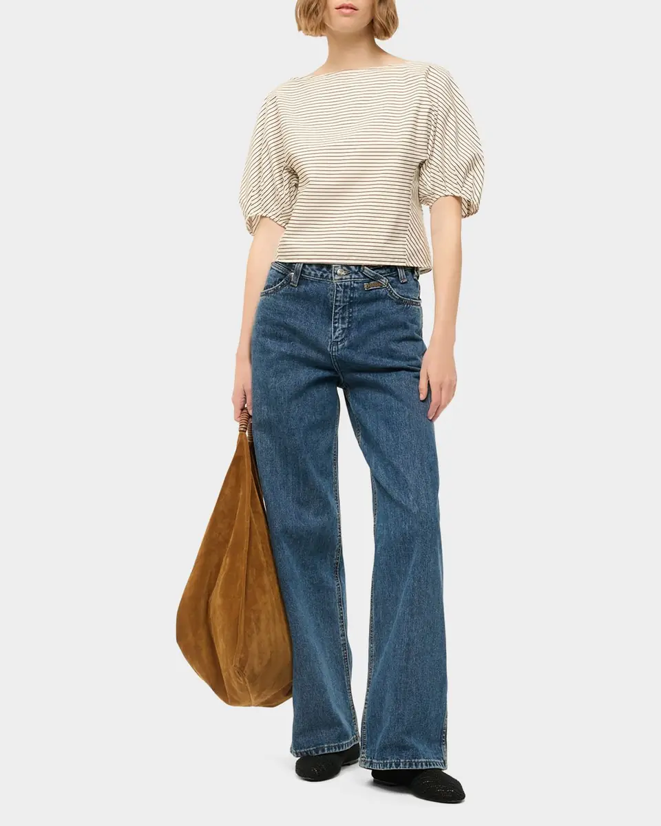 Staud Didi Striped Puff-Sleeve Top | Thumbnail 2 Staud Didi Striped Puff-Sleeve Top | Thumbnail 2