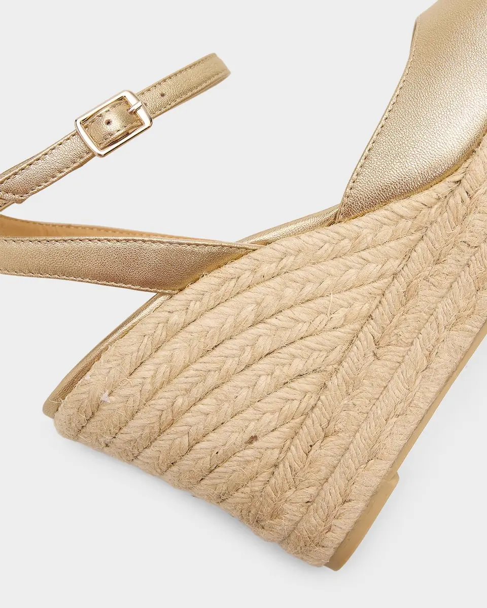 Castañer 95mm Brook Metallic Leather Espadrille Wedge Sandals | Thumbnail 4 Castañer 95mm Brook Metallic Leather Espadrille Wedge Sandals | Thumbnail 4