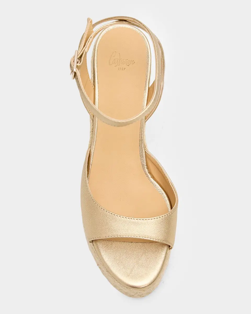 Castañer 95mm Brook Metallic Leather Espadrille Wedge Sandals | Thumbnail 5 Castañer 95mm Brook Metallic Leather Espadrille Wedge Sandals | Thumbnail 5