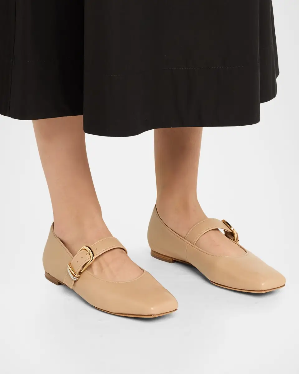 Vince Daniela Leather Ballerina Flats | Thumbnail 2