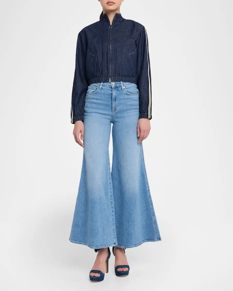 Veronica Beard Gigi Denim Track Jacket | Thumbnail 2 Veronica Beard Gigi Denim Track Jacket | Thumbnail 2