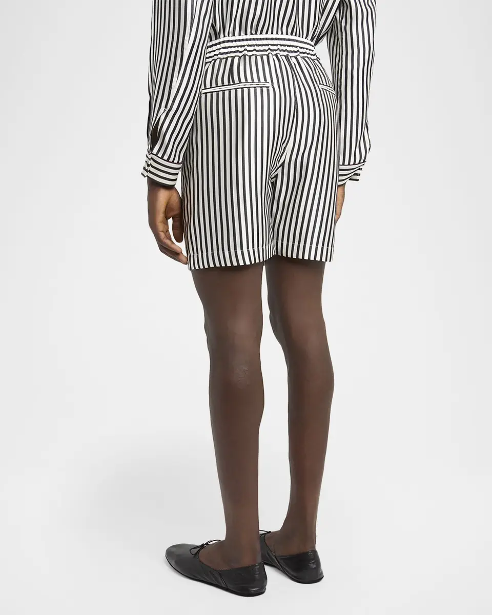 Tom Ford Men's Fluid Striped Silk Lounge Shorts | Thumbnail 3 Tom Ford Men's Fluid Striped Silk Lounge Shorts | Thumbnail 3