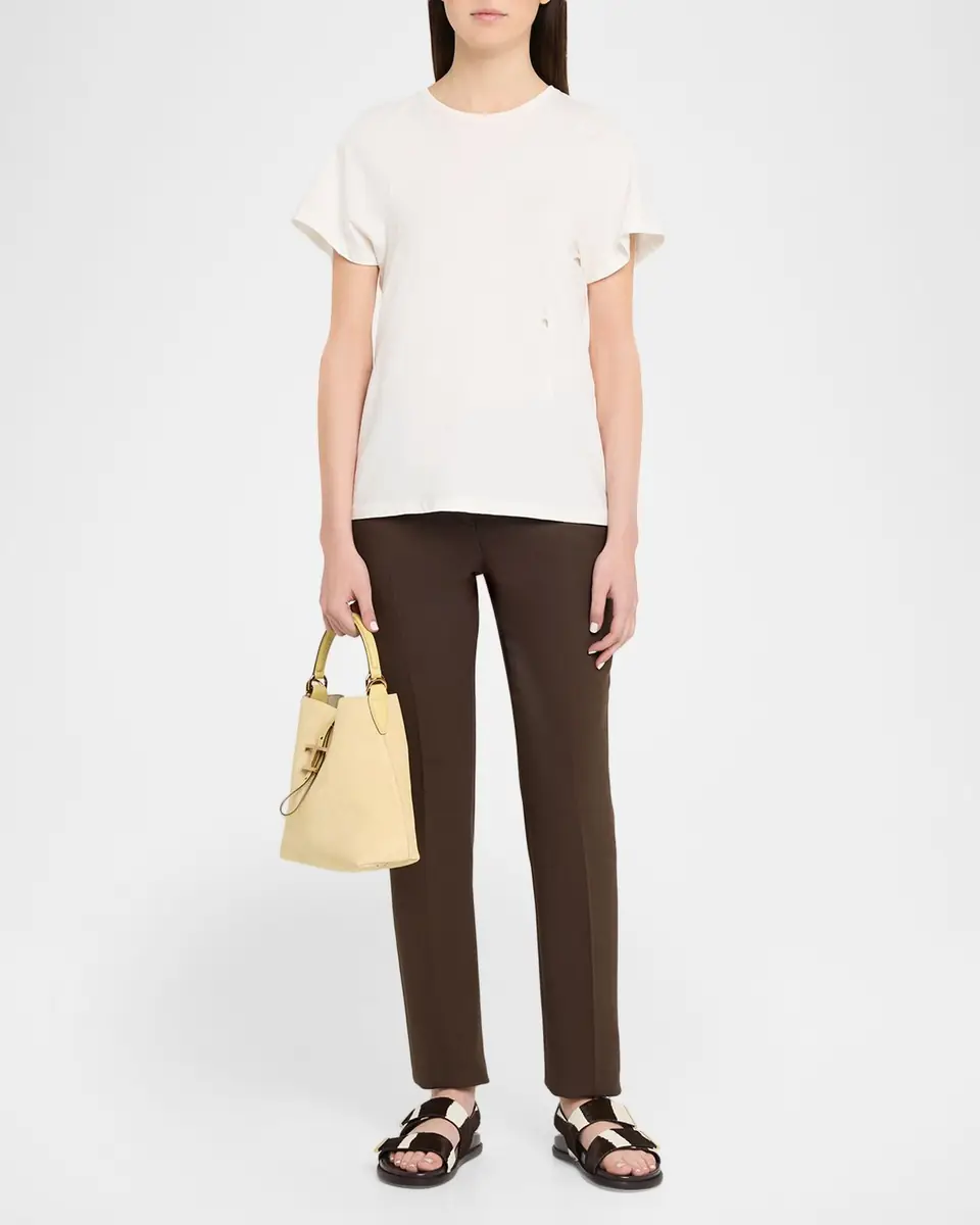 Tod's Small T Timeless Suede Shopping Bag | Thumbnail 5 Tod's Small T Timeless Suede Shopping Bag | Thumbnail 5
