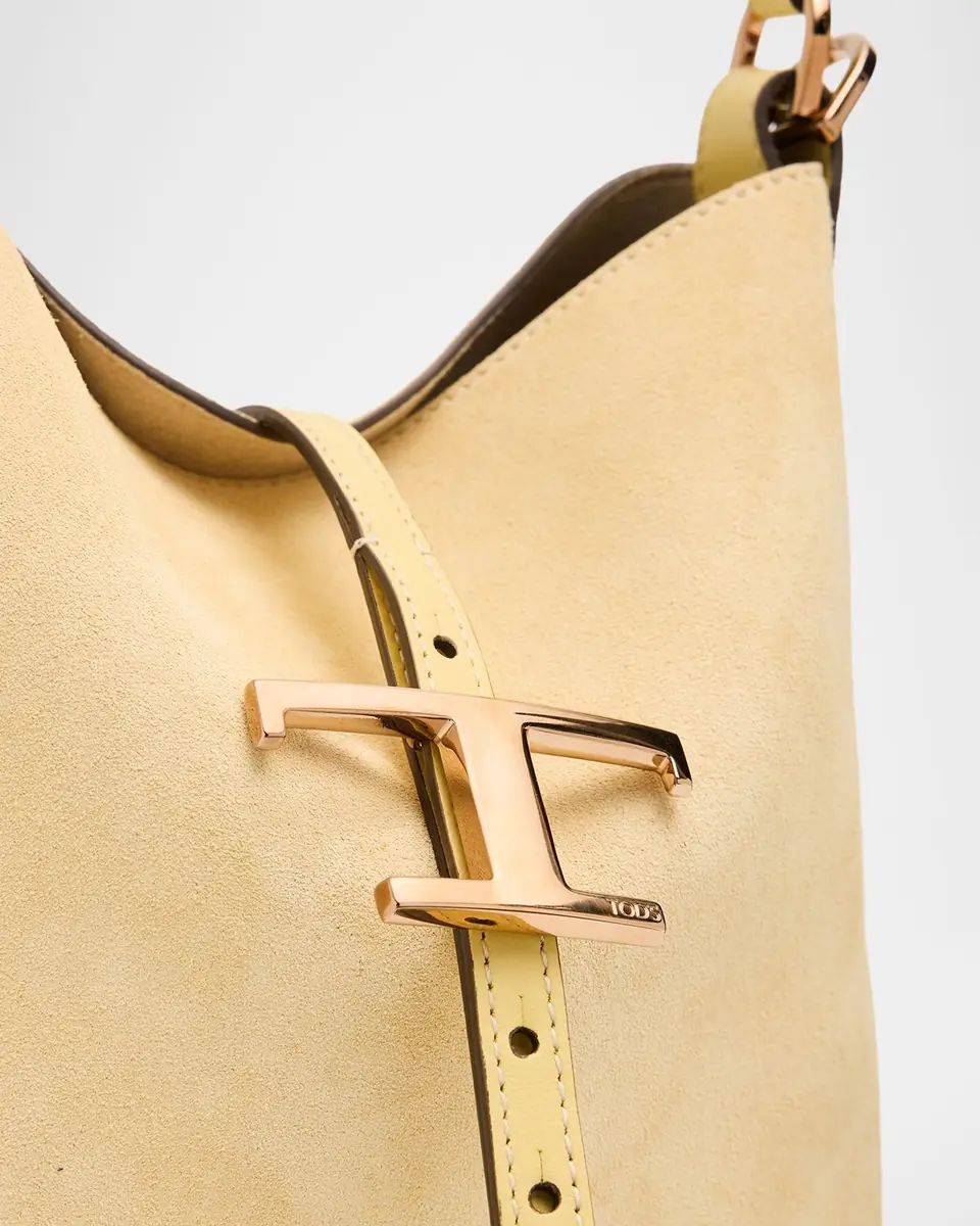Tod's Small T Timeless Suede Shopping Bag | Thumbnail 6 Tod's Small T Timeless Suede Shopping Bag | Thumbnail 6