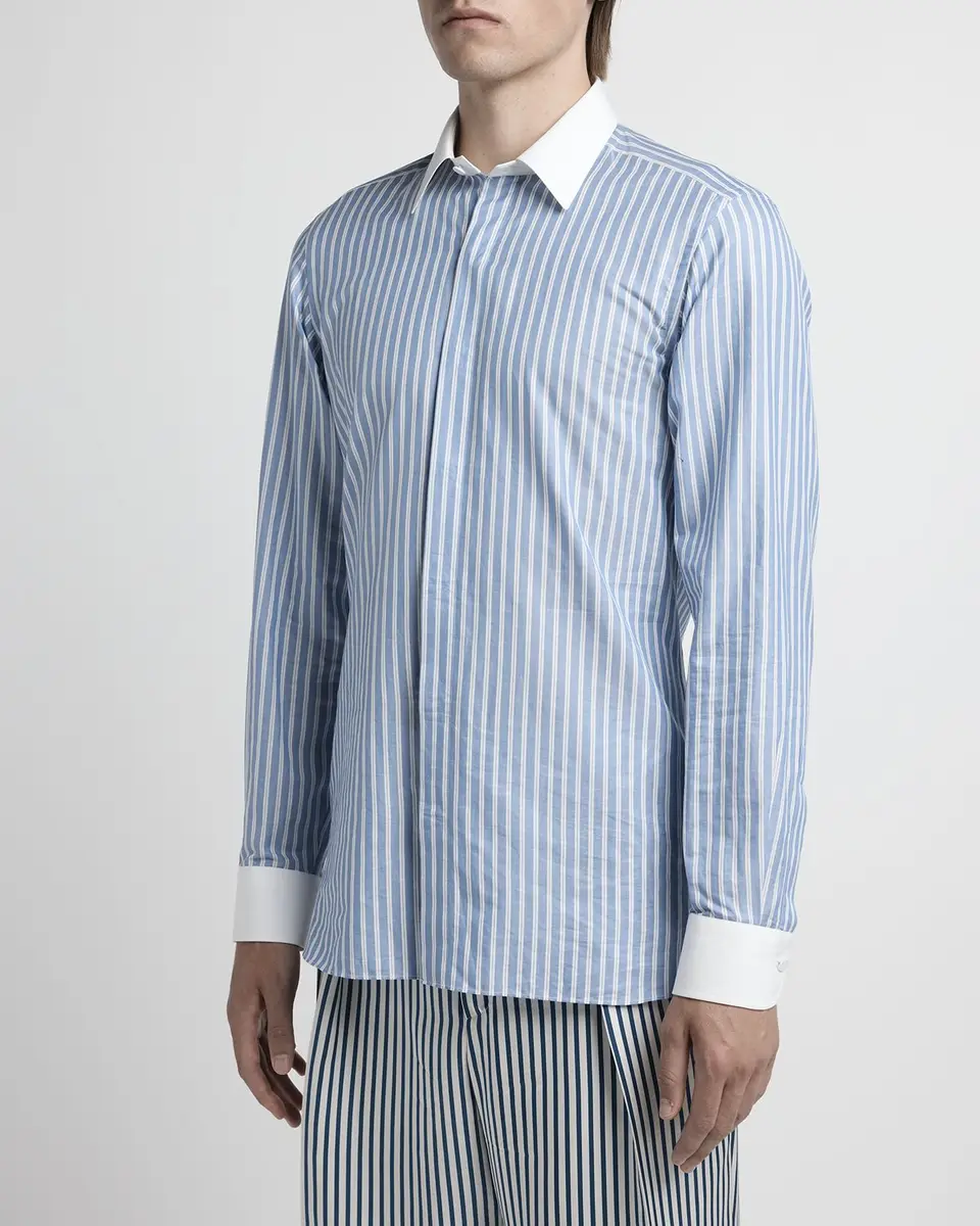 TOM FORD Men's Wide Stripe Classic-Fit Shirt | Thumbnail 2 TOM FORD Men's Wide Stripe Classic-Fit Shirt | Thumbnail 2