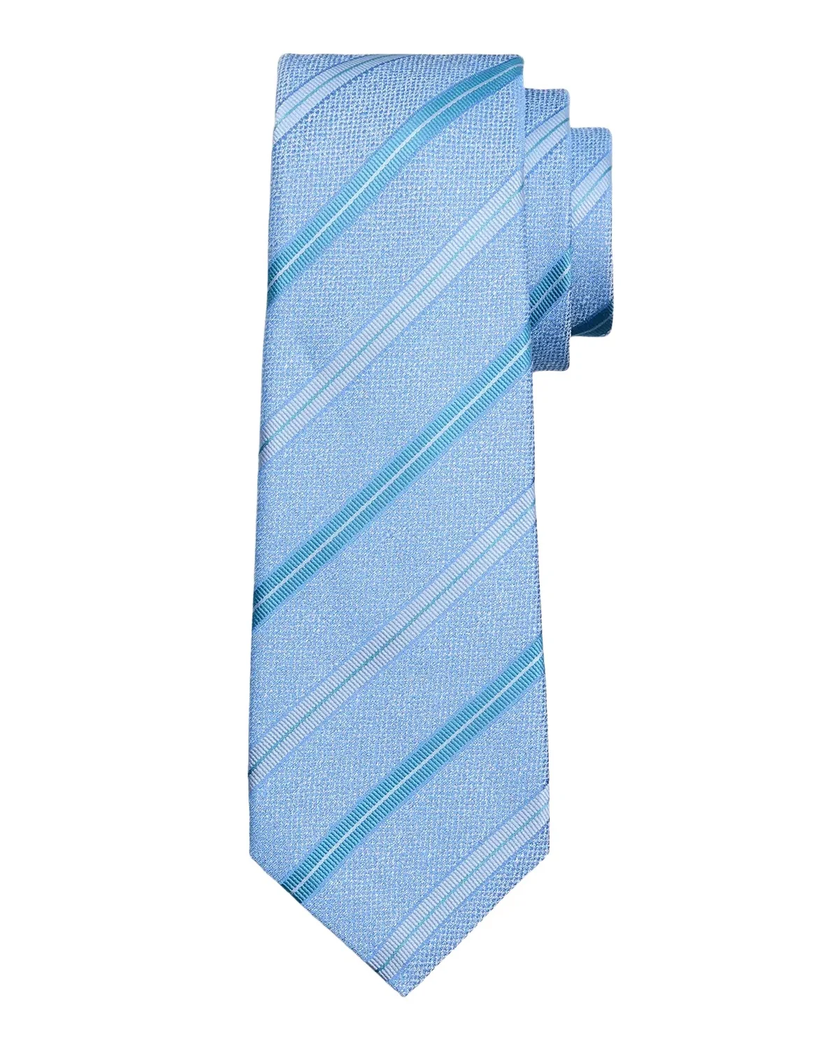 Men's Grosgrain Stripe Silk 7-Fold Tie Men's Grosgrain Stripe Silk 7-Fold Tie