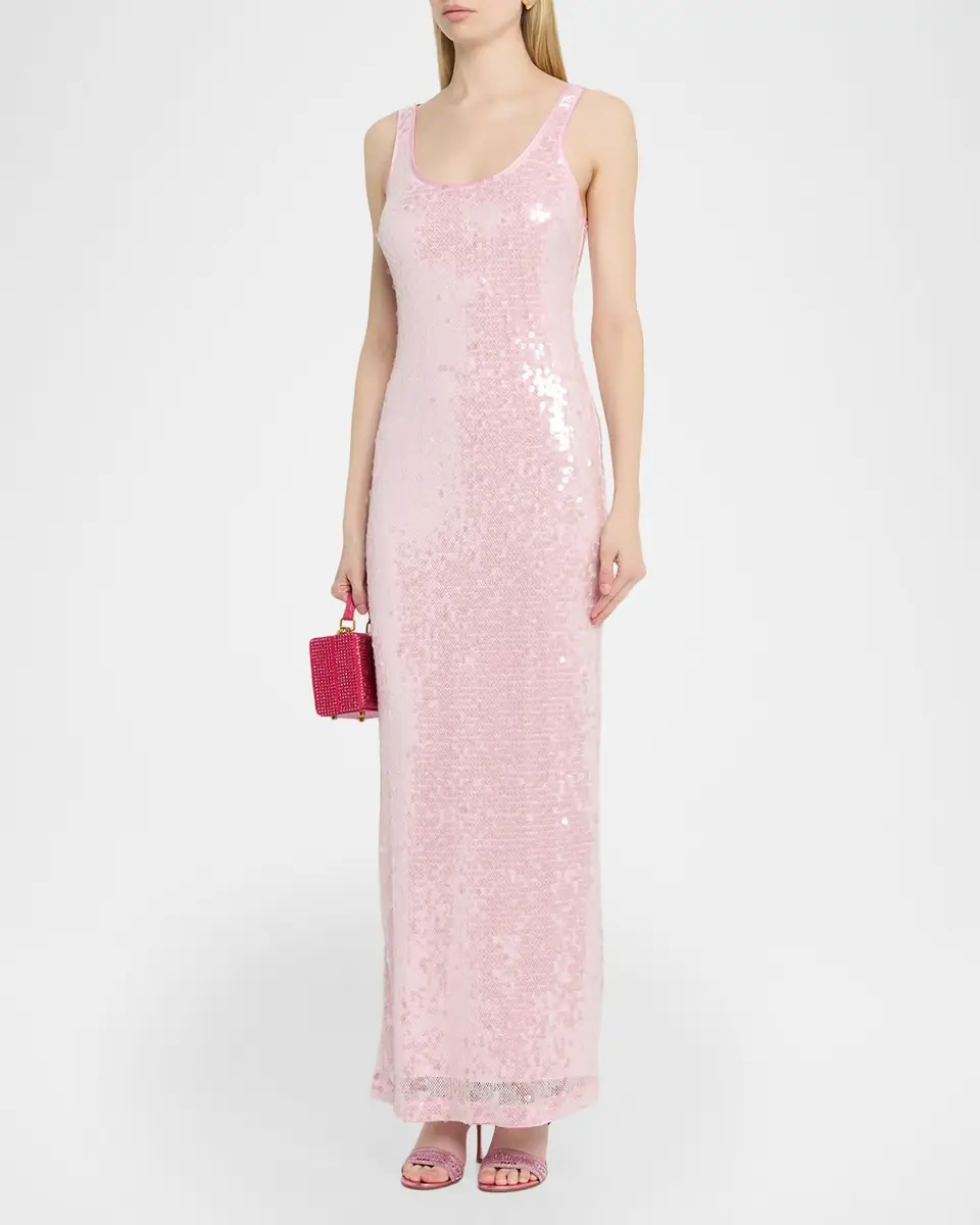 SIMKHAI Bex Sequined Tank Dress | Thumbnail 4
