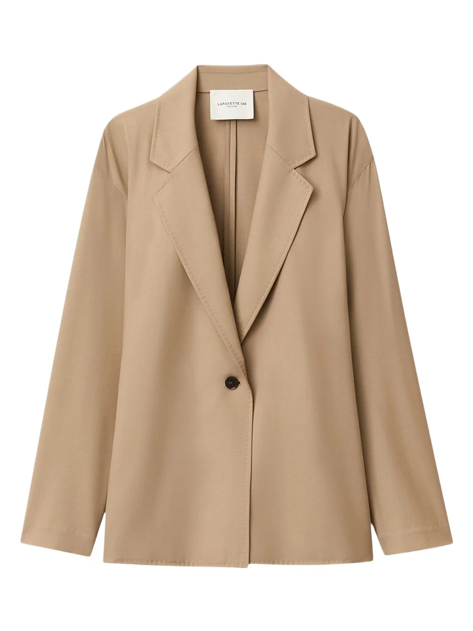 Belted Single-Button Blazer Belted Single-Button Blazer