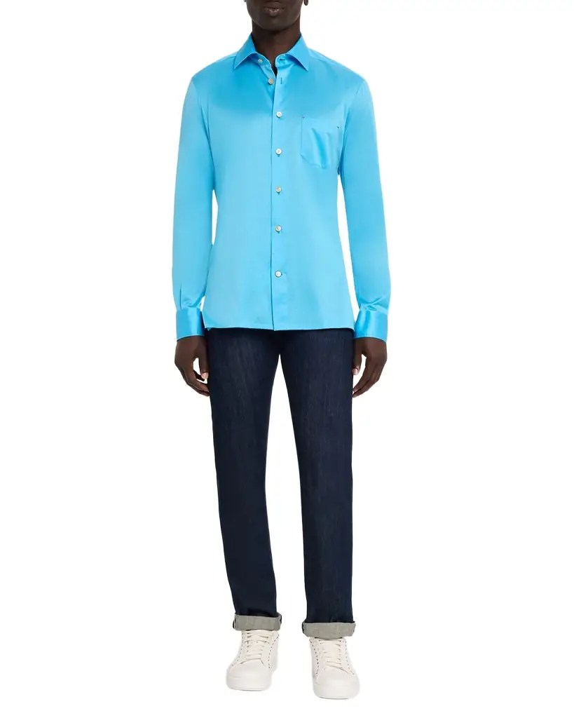 Men's Cotton Pocket Button-Down Shirt Men's Cotton Pocket Button-Down Shirt