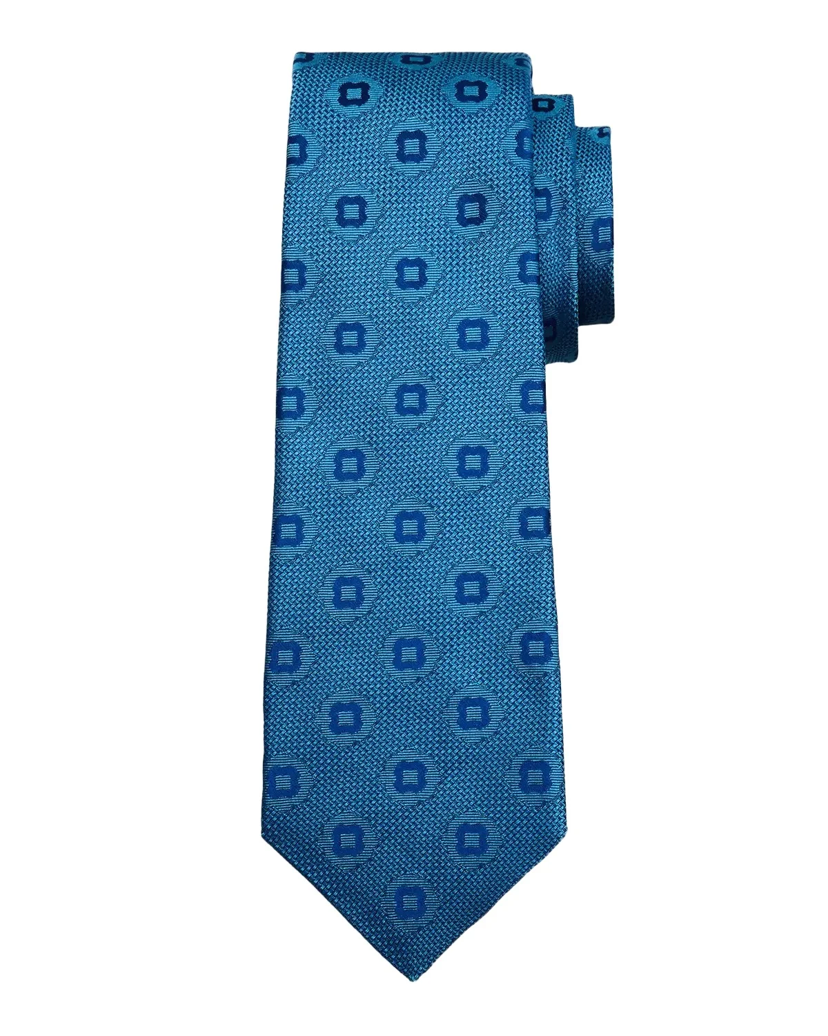 Men's Geometric Jacquard Silk 7-Fold Tie Men's Geometric Jacquard Silk 7-Fold Tie