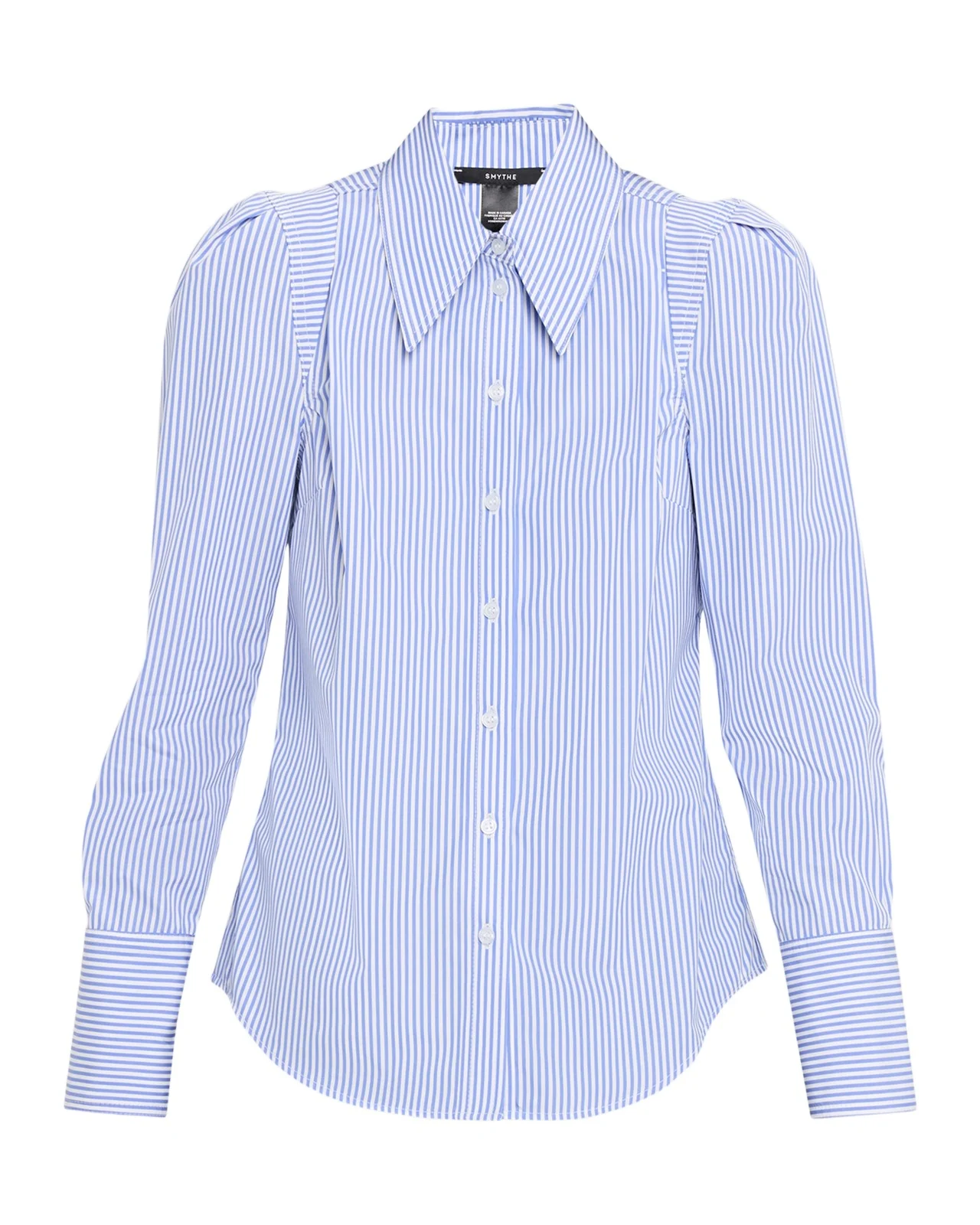 SMYTHE Striped Box Pleat Shirt