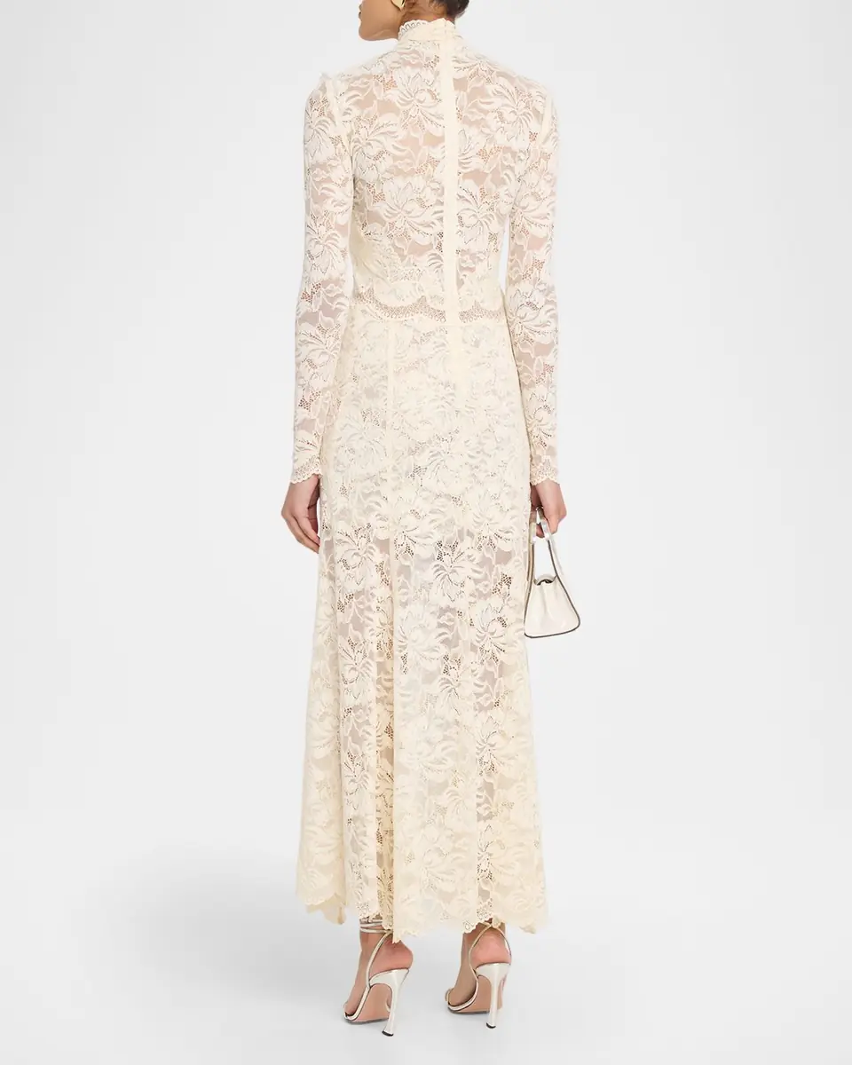 Rabanne Layered Lace Maxi Dress | Thumbnail 2