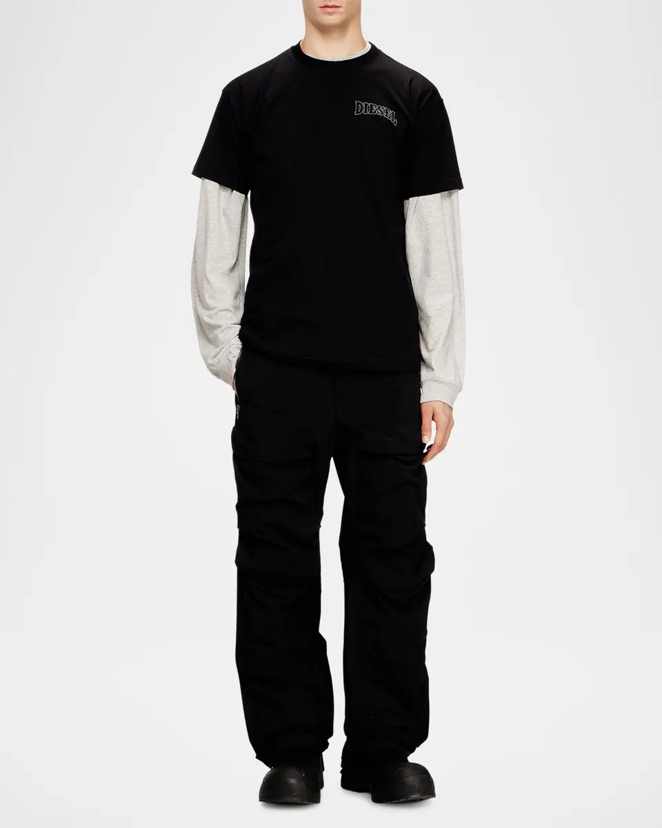 Diesel Men's K-SS-t-norm-v16 Embroidered Logo T-Shirt | Thumbnail 2 Diesel Men's K-SS-t-norm-v16 Embroidered Logo T-Shirt | Thumbnail 2