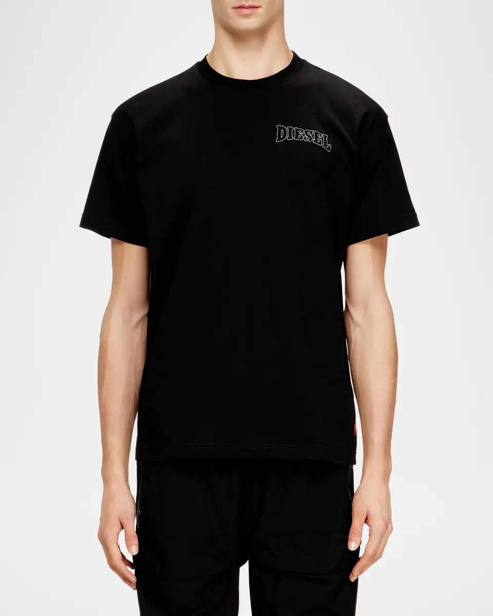 Diesel Men's K-SS-t-norm-v16 Embroidered Logo T-Shirt | Thumbnail 4 Diesel Men's K-SS-t-norm-v16 Embroidered Logo T-Shirt | Thumbnail 4