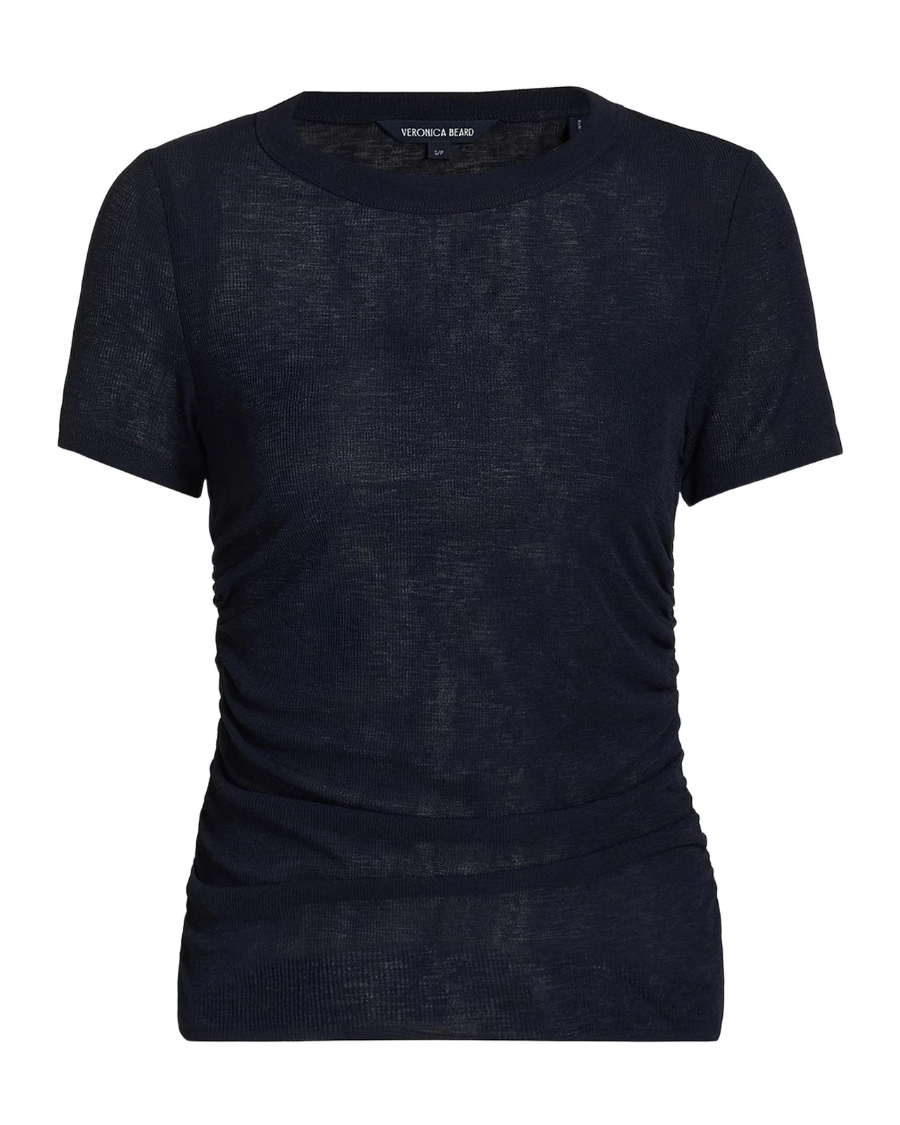 Veronica Beard Remus Ruched Crewneck Tee