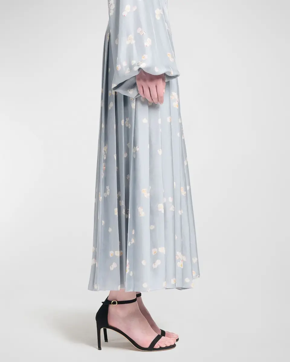 Altuzarra Monti Pleated Floral Satin Skirt | Thumbnail 6 Altuzarra Monti Pleated Floral Satin Skirt | Thumbnail 6