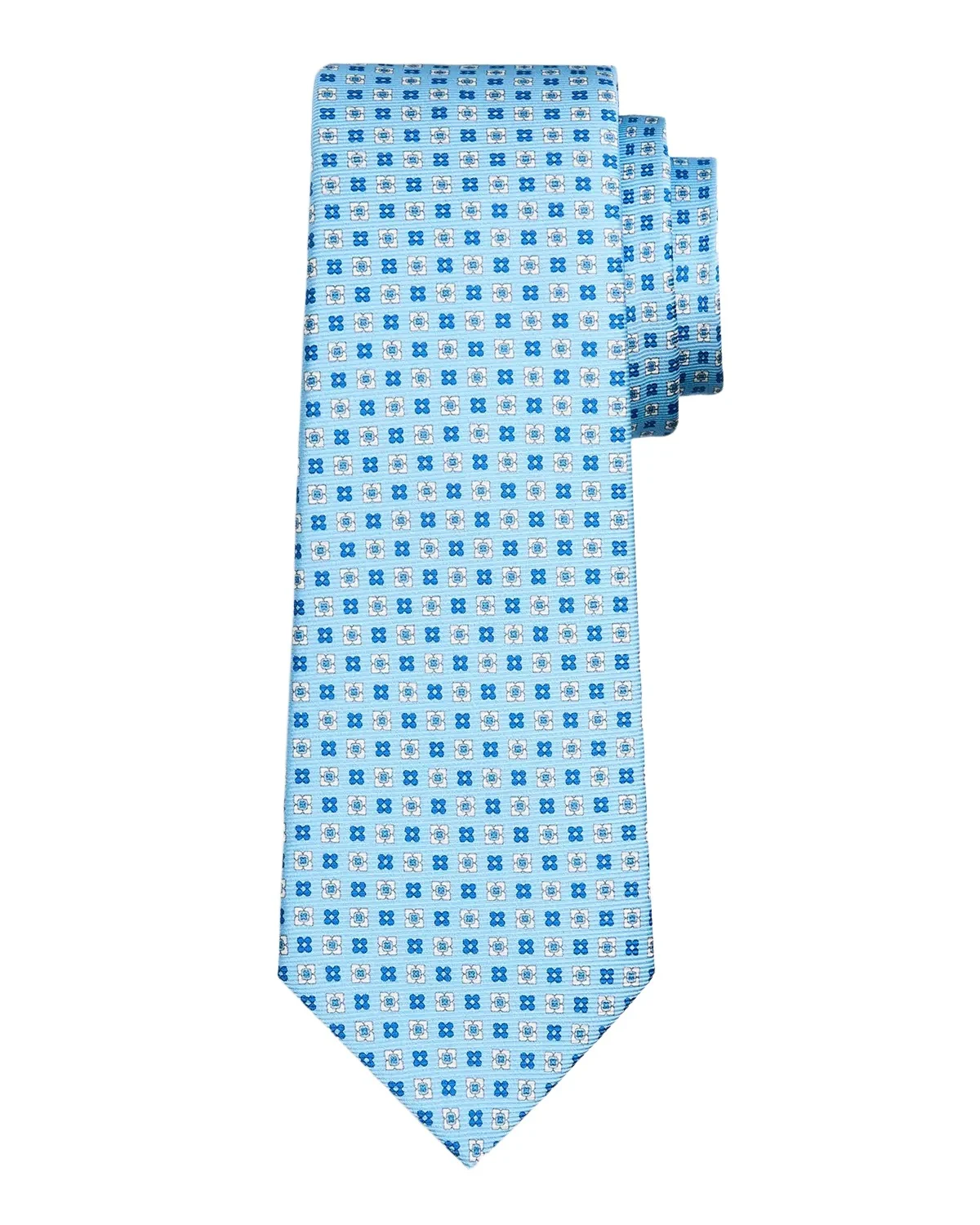 Men's Geometric Floral Silk 7-Fold Tie Men's Geometric Floral Silk 7-Fold Tie
