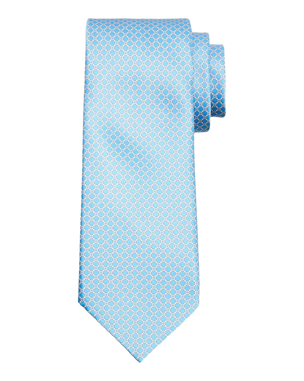 Men's Geometric-Link Silk Tie