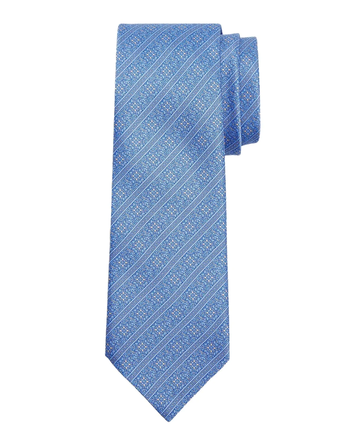 Men's Paisley Stripe Silk Tie