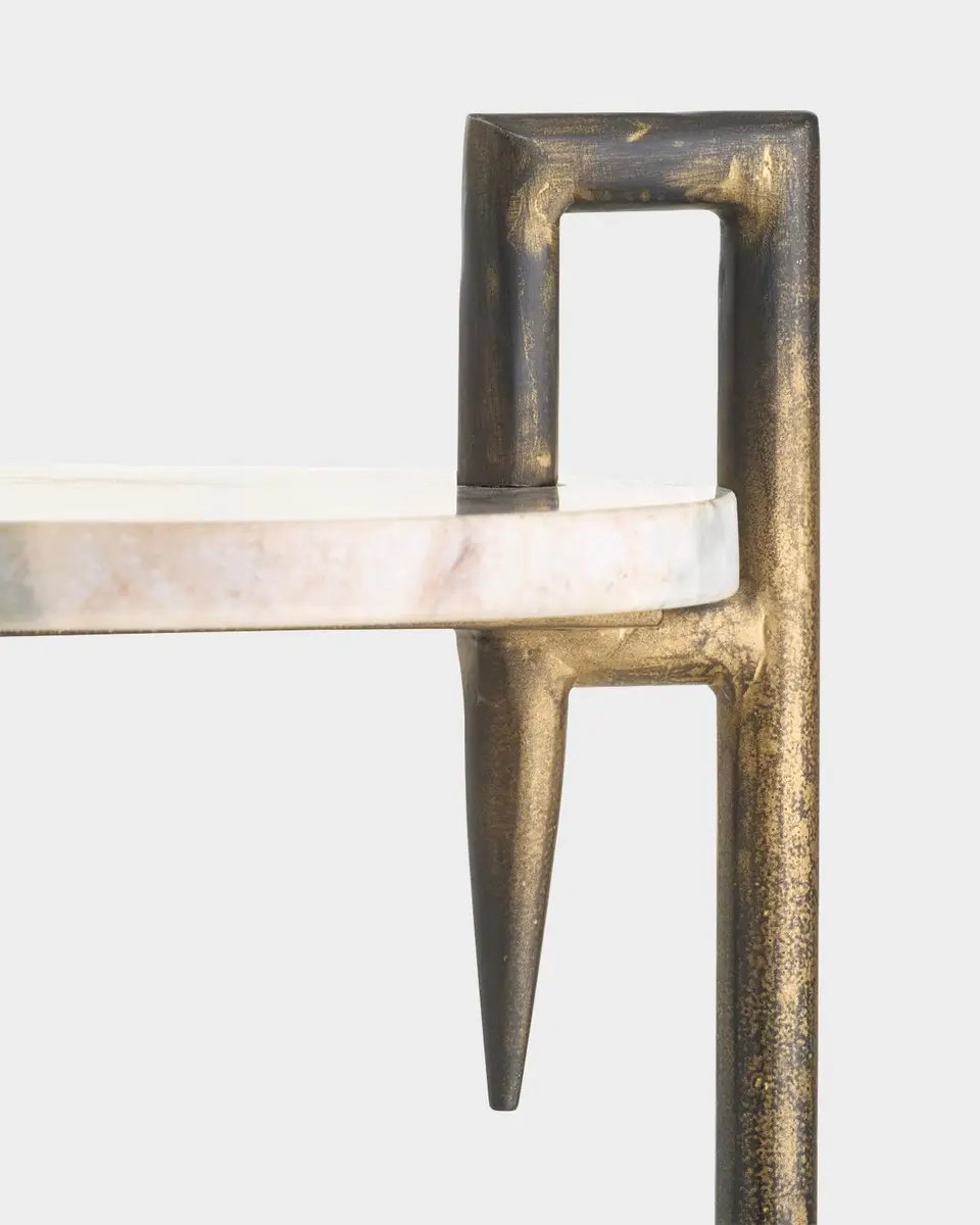 Arteriors Ivetta Marble Drink Table | Thumbnail 2
