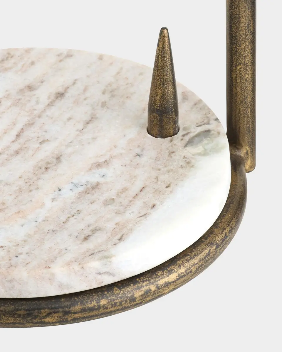 Arteriors Ivetta Marble Drink Table | Thumbnail 3