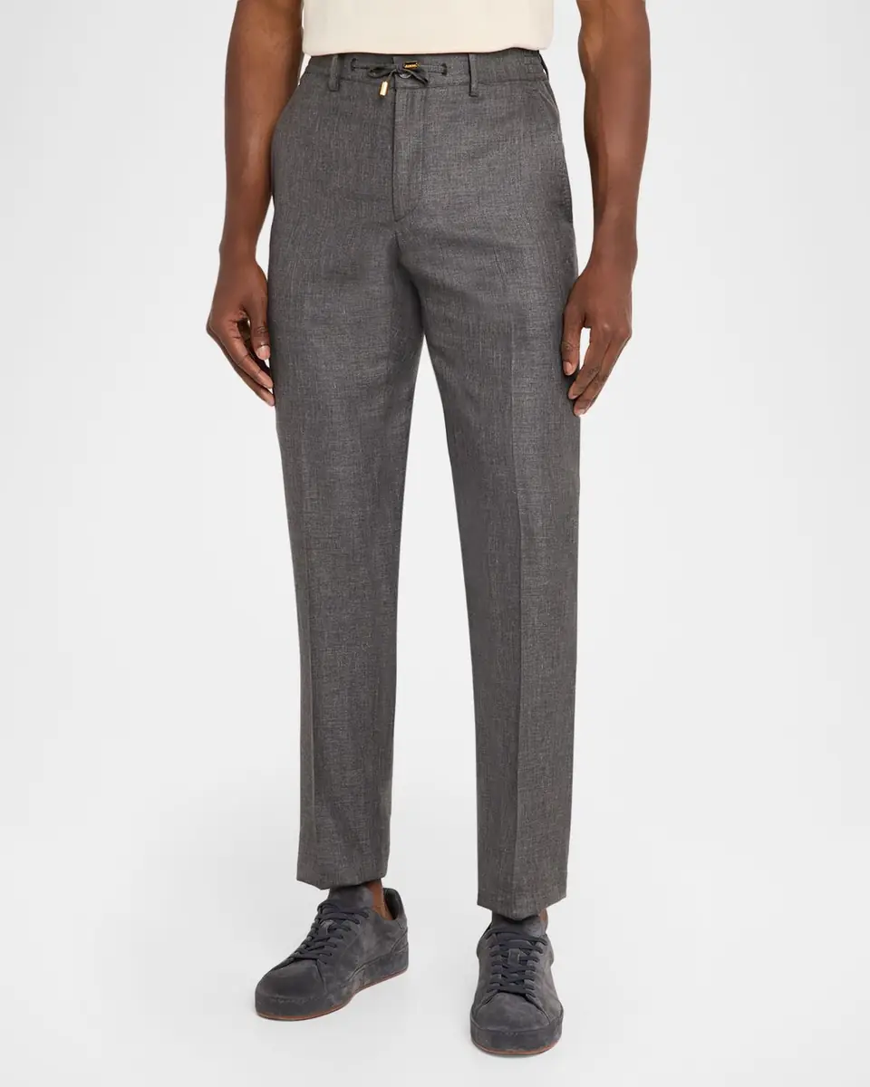 Stefano Ricci Men's Drawstring Straight-Leg Sport Trousers | Thumbnail 3 Stefano Ricci Men's Drawstring Straight-Leg Sport Trousers | Thumbnail 3