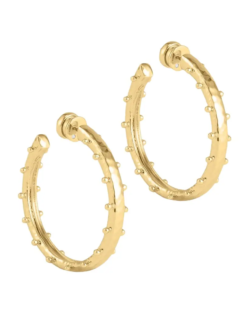 Anabel Aram Jewelry Milos Gold Medium Hoop Earrings | Image 1 Anabel Aram Jewelry Milos Gold Medium Hoop Earrings | Image 1