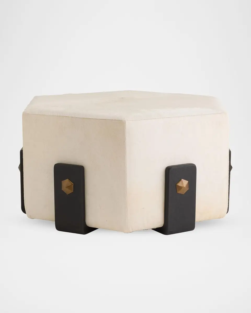 Arteriors Ivonne Hair on Hide Ottoman | Thumbnail 3 Arteriors Ivonne Hair on Hide Ottoman | Thumbnail 3