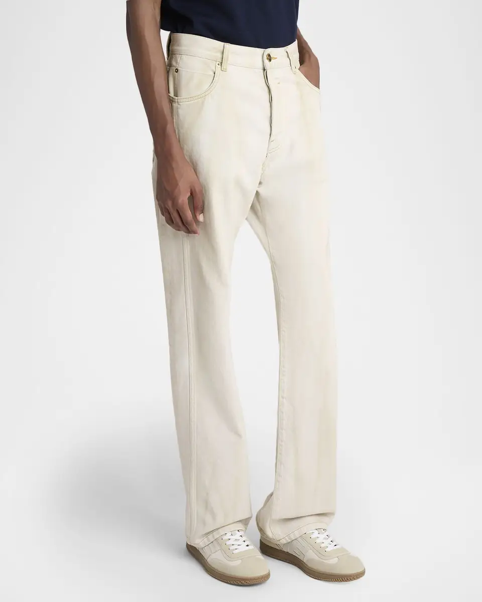 Balmain Men's Relaxed Faded Denim Jeans | Thumbnail 4