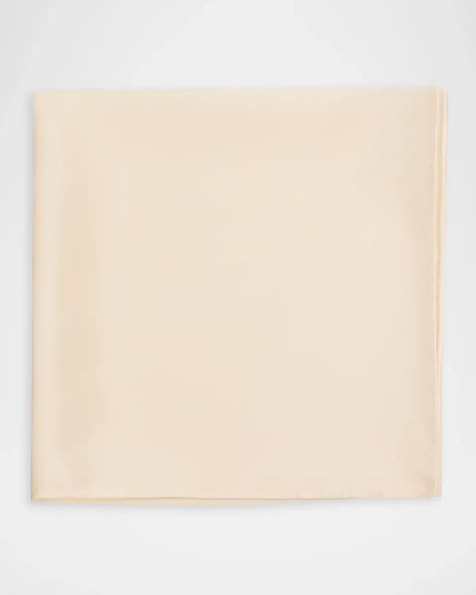Stefano Ricci Men's Textured Solid Silk Pocket Square | Thumbnail 2