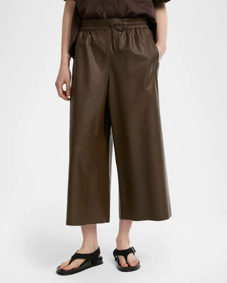 Yves Salomon Lambskin Leather Culotte Pants | Thumbnail 4