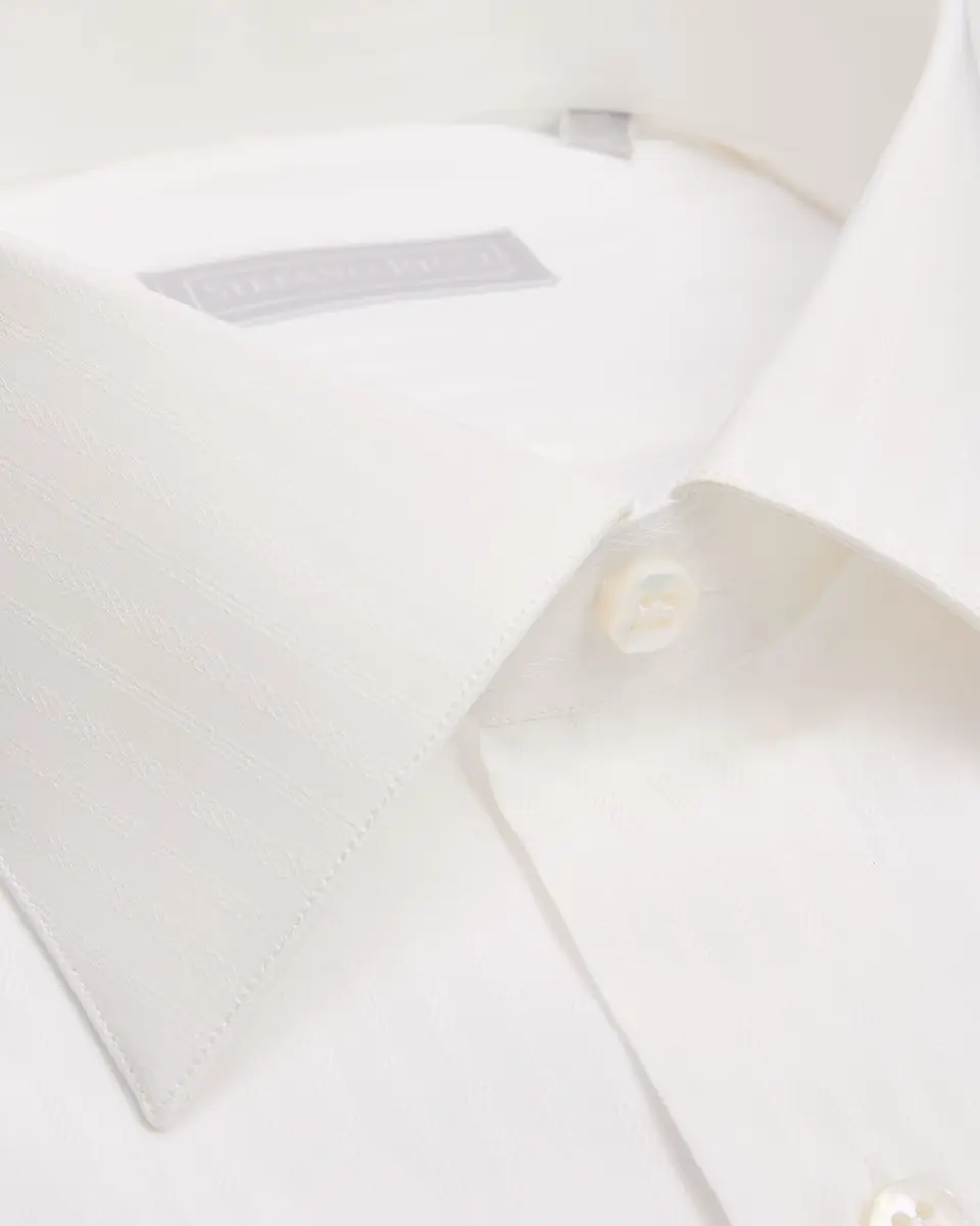 Stefano Ricci Men's Cotton Tonal Stripe Jacquard Dress Shirt | Thumbnail 2 Stefano Ricci Men's Cotton Tonal Stripe Jacquard Dress Shirt | Thumbnail 2