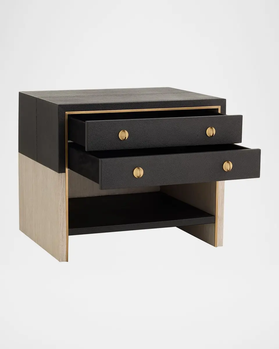 Arteriors Joplin Shagreen-Embossed Leather Side Table | Thumbnail 2 Arteriors Joplin Shagreen-Embossed Leather Side Table | Thumbnail 2
