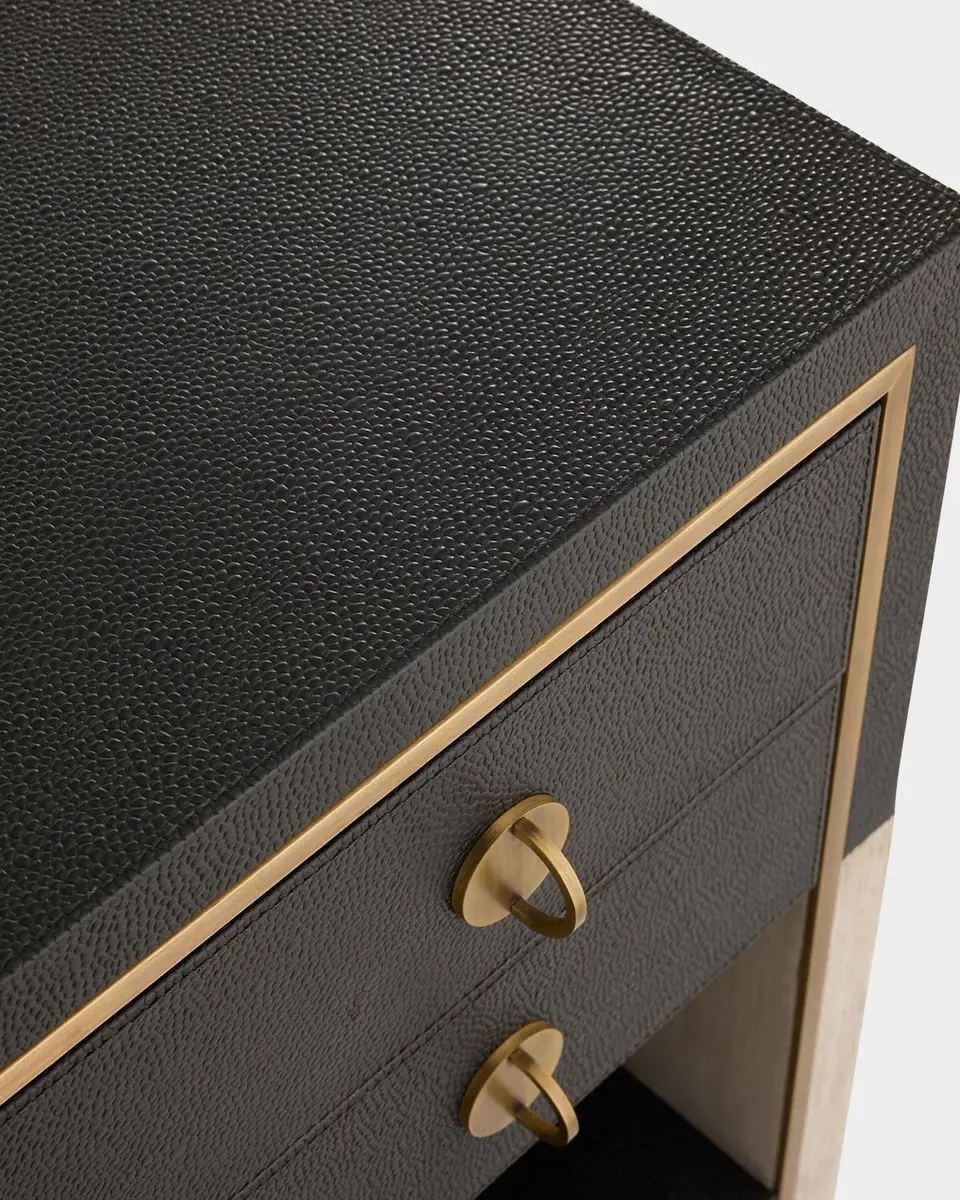 Arteriors Joplin Shagreen-Embossed Leather Side Table | Thumbnail 4 Arteriors Joplin Shagreen-Embossed Leather Side Table | Thumbnail 4