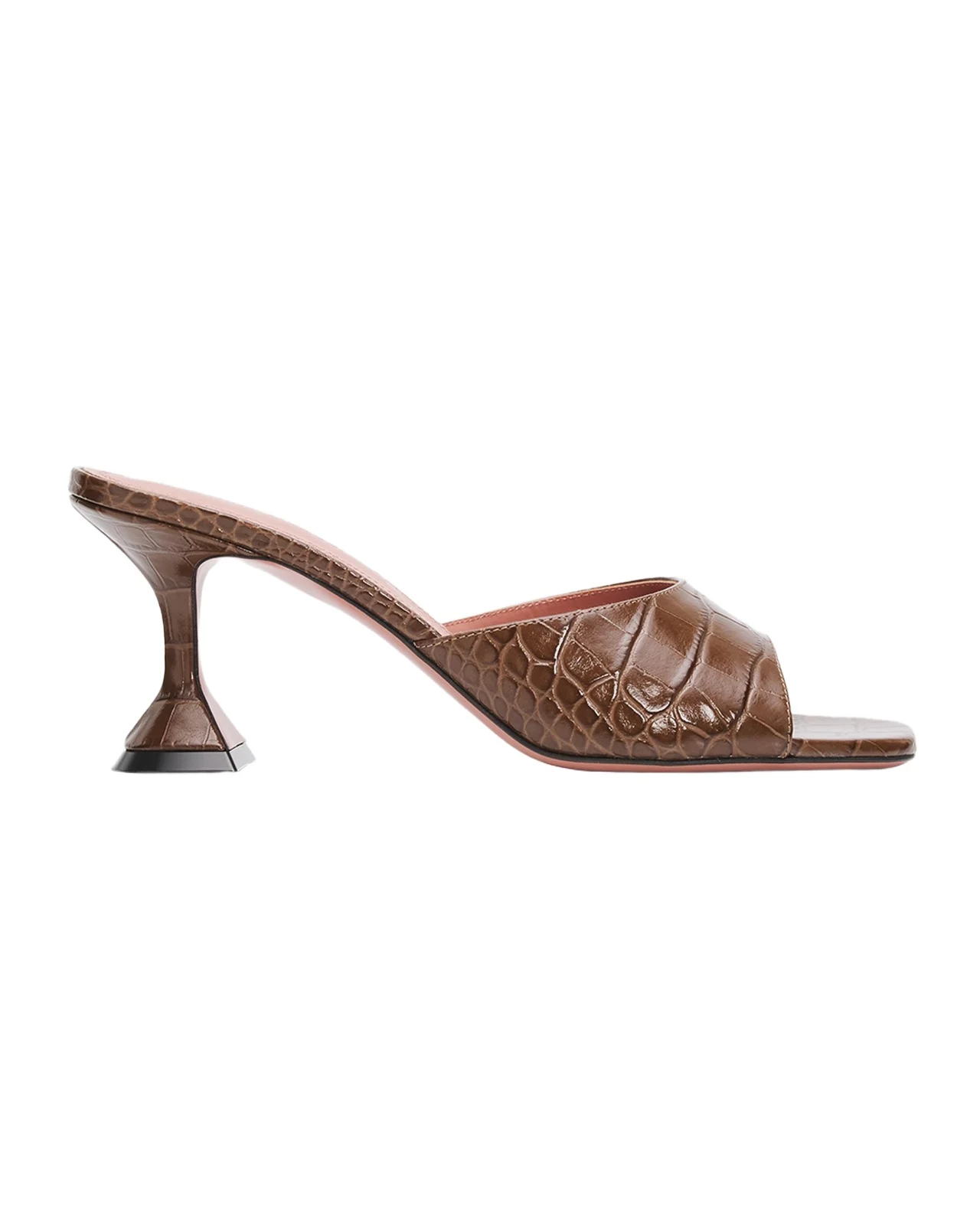 70mm Lupita Croc-Embossed Leather Mules 70mm Lupita Croc-Embossed Leather Mules