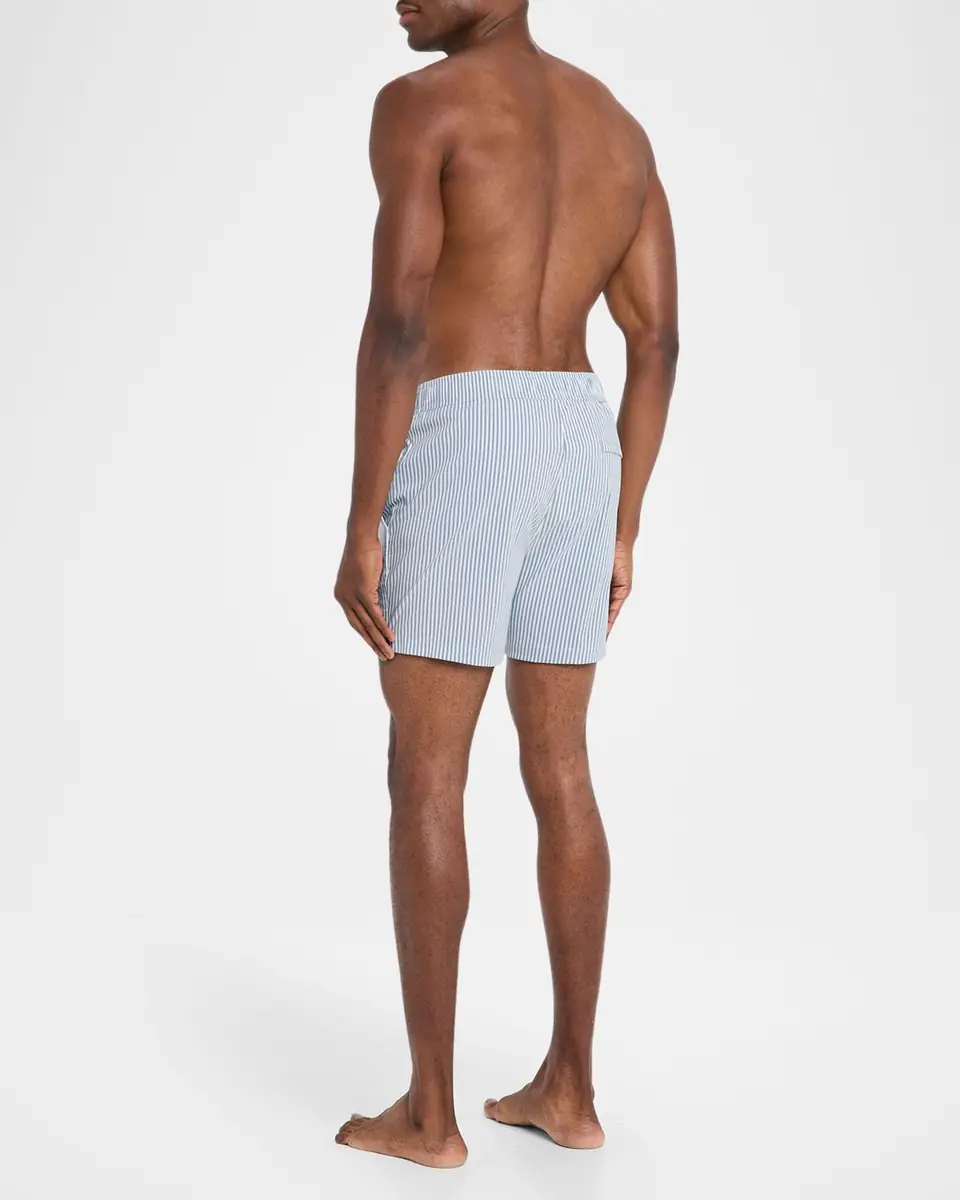 Onia Men's Charles 5" Inseam Stripe Swim Trunks | Thumbnail 3 Onia Men's Charles 5" Inseam Stripe Swim Trunks | Thumbnail 3