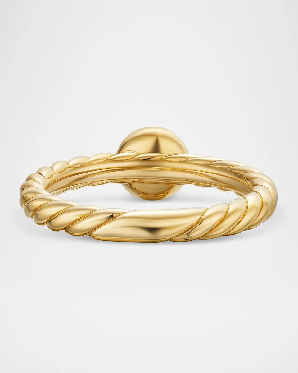 David Yurman Petite Cable Ring with Diamond in 18K Gold | Thumbnail 4