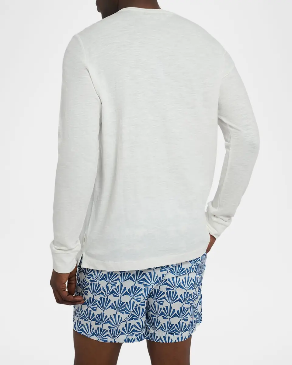 Onia Men's Slub Cotton Long-Sleeve Henley | Thumbnail 3 Onia Men's Slub Cotton Long-Sleeve Henley | Thumbnail 3