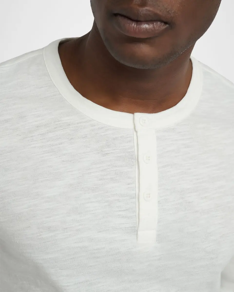 Onia Men's Slub Cotton Long-Sleeve Henley | Thumbnail 4 Onia Men's Slub Cotton Long-Sleeve Henley | Thumbnail 4