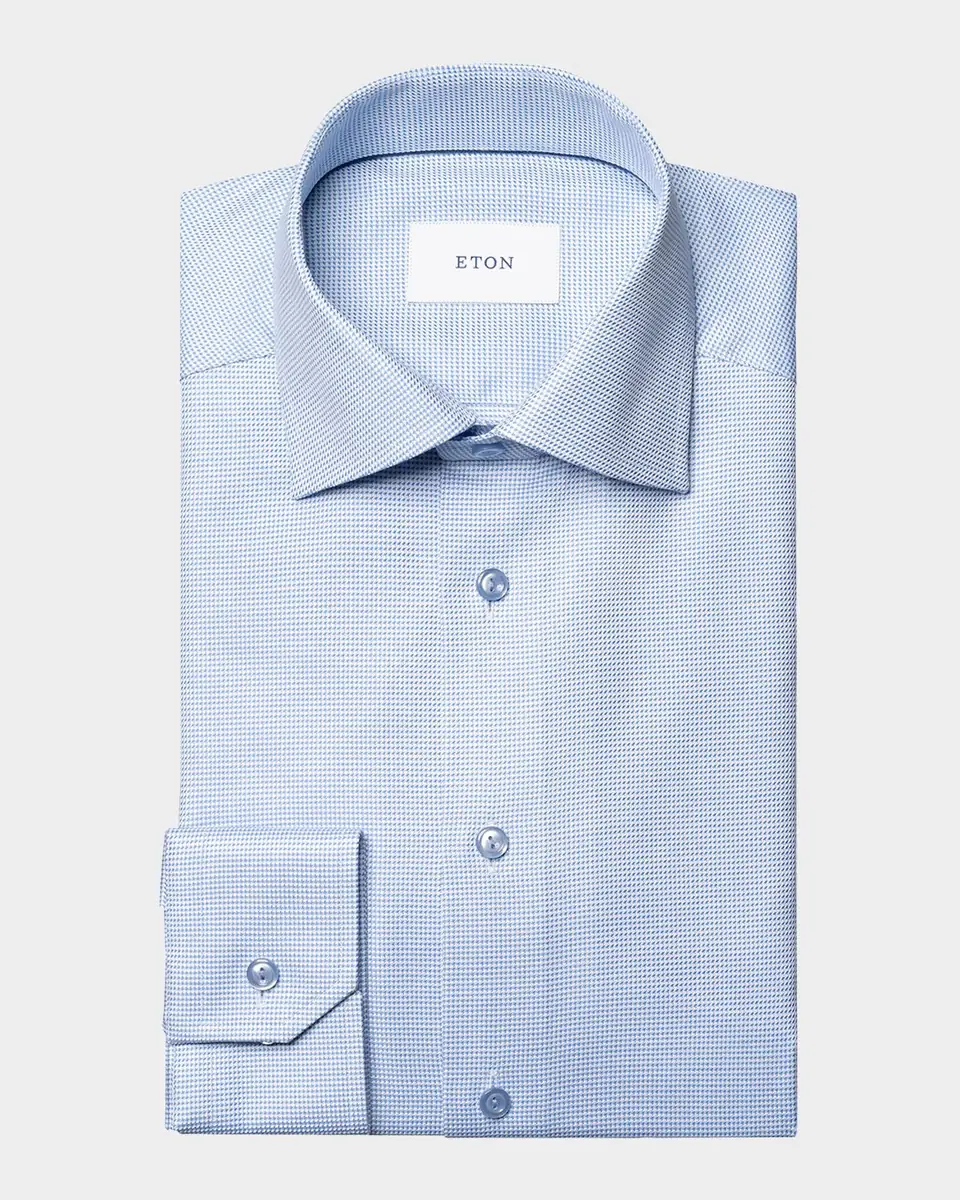 Eton Men's Contemporary-Fit Organic Cotton Twill Dress Shirt | Thumbnail 2