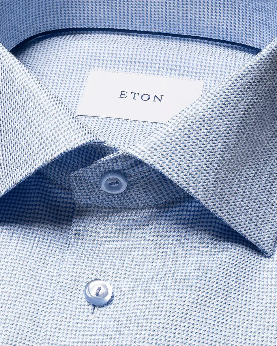 Eton Men's Contemporary-Fit Organic Cotton Twill Dress Shirt | Thumbnail 6