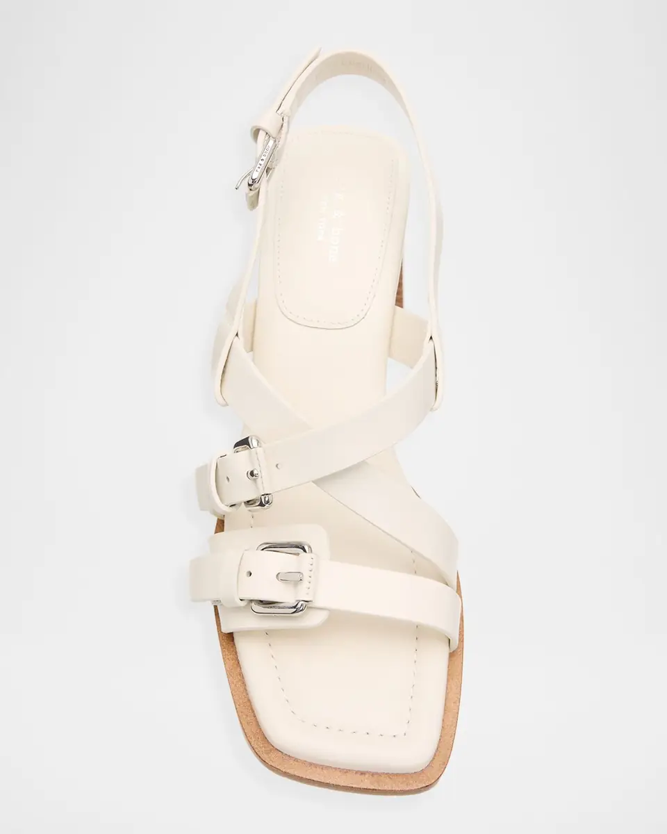 rag & bone Harlow Leather Mid-Heel Slingback Sandals | Thumbnail 4