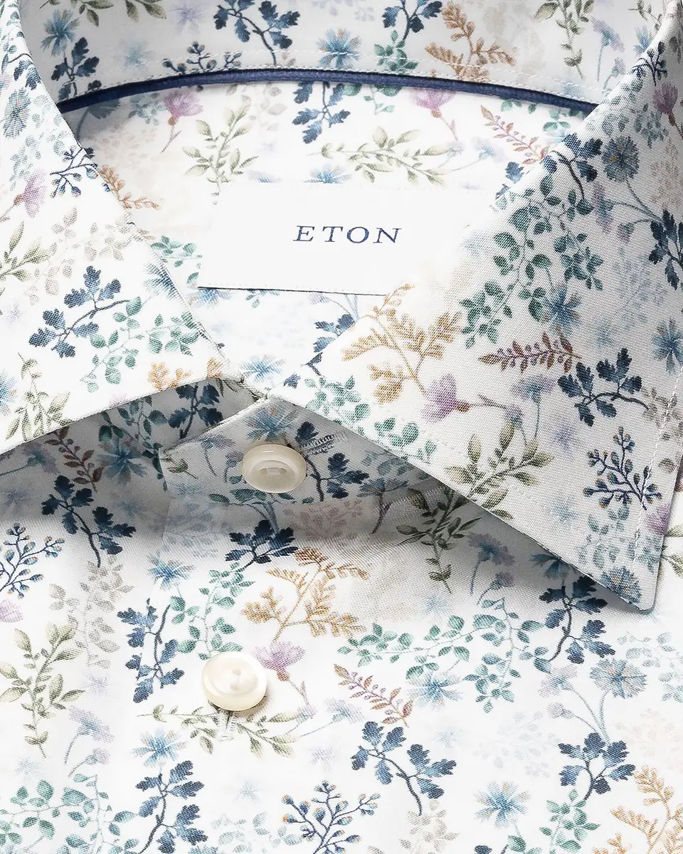 Eton Men's Contemporary Fit Floral Twill Dress Shirt | Thumbnail 6 Eton Men's Contemporary Fit Floral Twill Dress Shirt | Thumbnail 6