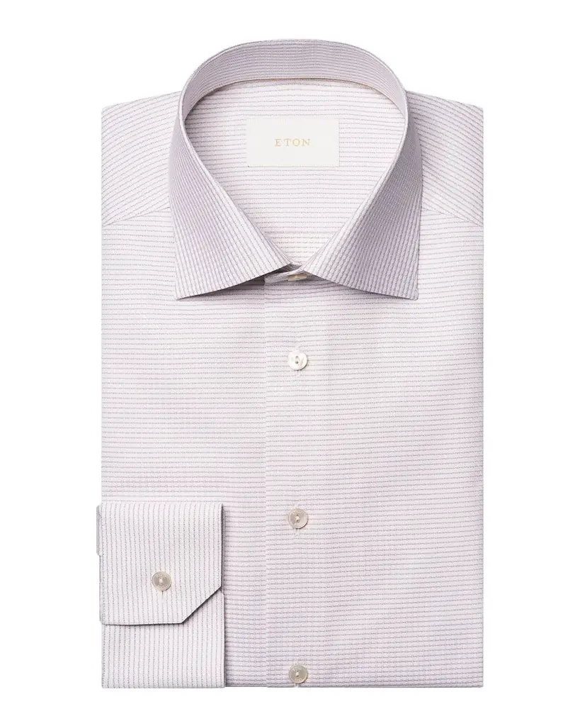 Eton Men's Contemporary Fit Micro-Pattern Elevated Dress Shirt | Image 1 Eton Men's Contemporary Fit Micro-Pattern Elevated Dress Shirt | Image 1