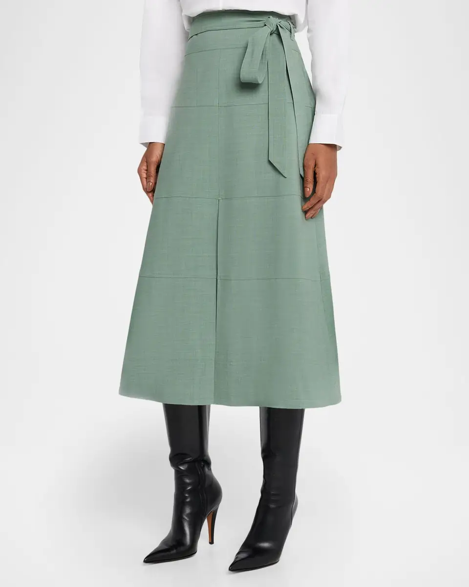 Tanya Taylor Hudson Belted A-Line Midi Skirt | Thumbnail 3 Tanya Taylor Hudson Belted A-Line Midi Skirt | Thumbnail 3